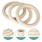50 PCS 50mm Unfinished Wooden Rings for Craft, Nature Solid Wood Rings for DIY Crafts Without Paint, Macrame Wooden Rings for Ring Pendant and Connectors Jewelry Making